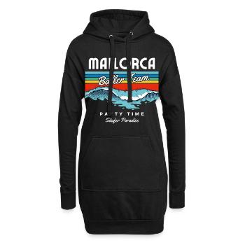 Mallorca Baller Team Säufer Paradise - Hoodie-Kleid - Schwarz - Vorne