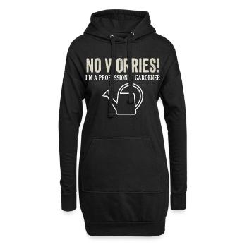 Garten Spruch Männer Frauen - Hoodie-Kleid - Schwarz - Vorne
