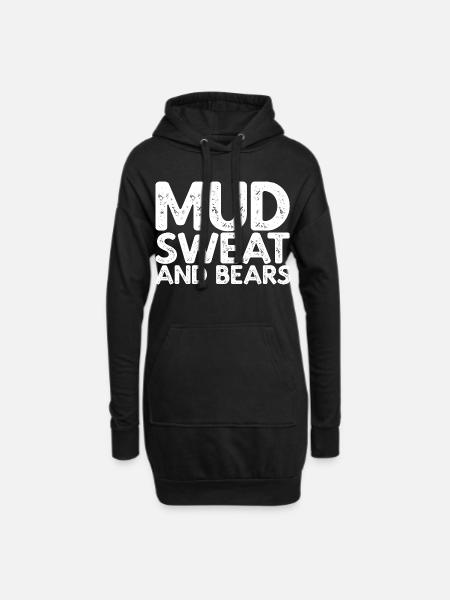 Mud, Sweat And Bears - Hoodie Dress - black