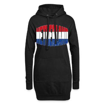 Netherlands Fussball Shirt, Dutch Fan Design - Hoodie-Kleid - Schwarz - Vorne