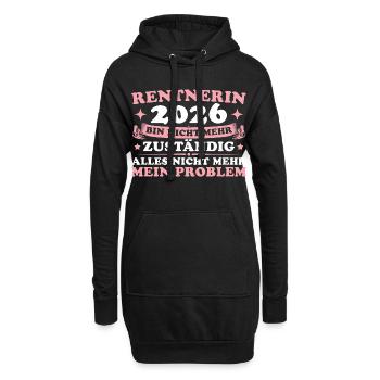 Abschiedsgeschenk Kollegin 2026 Rentnerin - Hoodie-Kleid - Schwarz - Vorne