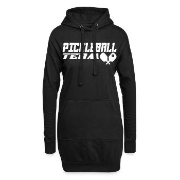 Pickleball - Hoodie-Kleid - Schwarz - Vorne