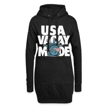 USA Vacay Mode Statue Design - Hoodie-Kleid - Schwarz - Vorne