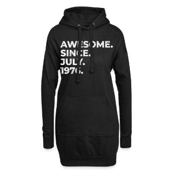 Depuis juillet 1976 – Incroyable faute de frappe vintage - Sweat-shirt à capuche long Femme - noir - Devant
