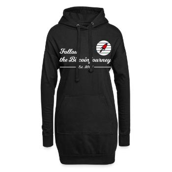 Bitcoin-Reise folgen - Hoodie-Kleid - Schwarz - Vorne