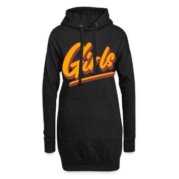 Filles - Sweat-shirt à capuche long Femme - noir - Devant