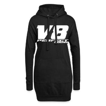 V8 - Sweat-shirt à capuche long Femme - noir - Devant