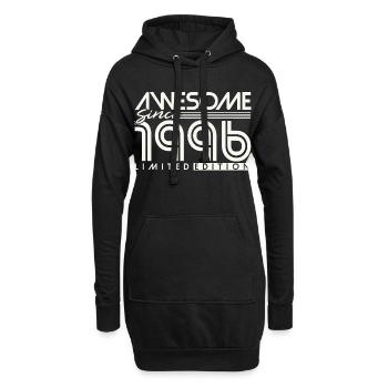 30 ans 30 ans 1996 Vintage Né - Sweat-shirt à capuche long Femme - noir - Devant