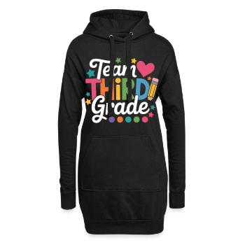 Équipe Troisième Classe - Sweat-shirt à capuche long Femme - noir - Devant