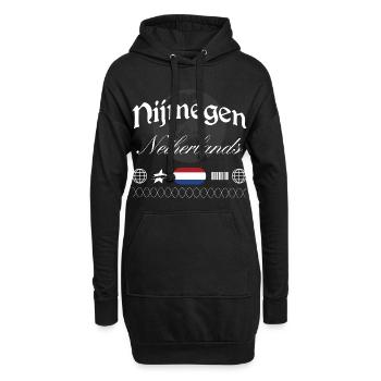 Nijmegen Niederlande Streetwear Reise Souvenir - Hoodie-Kleid - Schwarz - Vorne