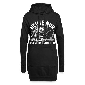 Grundel Angler - Hoodie-Kleid - Schwarz - Vorne