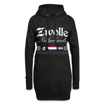 Zwolle Niederlande Streetwear Reise Souvenir - Hoodie-Kleid - Schwarz - Vorne