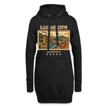 Georgia Tbilisi Vintage Travel Brand - Hoodie Dress - black - Front