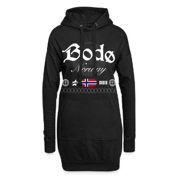 Souvenir de voyage Bodø Norway Streetwear - Sweat-shirt à capuche long Femme - noir - Devant