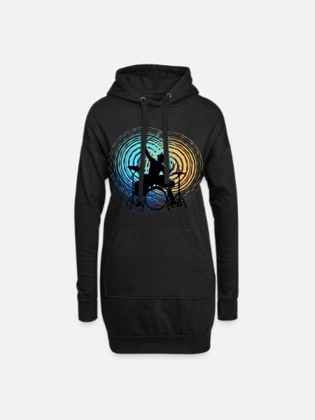 Drummer Retro Drummer Drums Drums - Hoodie Dress - black