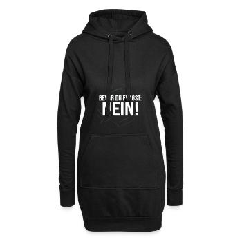 Bevor du fragst Nein Grunge style - Hoodie-Kleid - Schwarz - Vorne