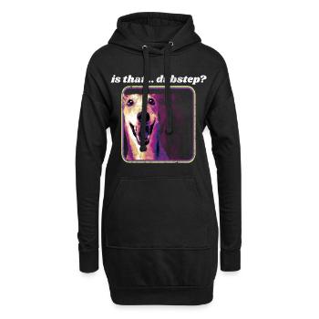 Chien Dubstep Drôle - Festival Rave Dubstep - Sweat-shirt à capuche long Femme - noir - Devant