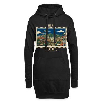 Taiwan Taipei Vintage Reisemarke - Hoodie-Kleid - Schwarz - Vorne