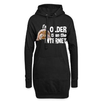 I'm older than the Internet - Turtle - Hoodie Dress - black - Front