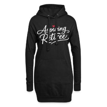 Aspirant retraité - Sweat-shirt à capuche long Femme - noir - Devant