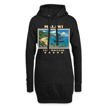 Marque de voyage vintage Malawi Cape Maclear - Sweat-shirt à capuche long Femme - noir - Devant