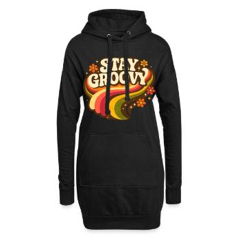 Reste Groovy Rainbow - Sweat-shirt à capuche long Femme - noir - Devant