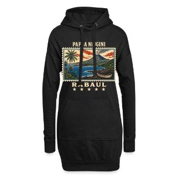 Papua-Neuguinea Rabaul Vintage Reisemarke - Hoodie-Kleid - Schwarz - Vorne