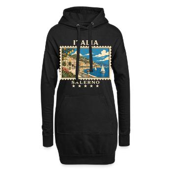 Italien Salerno Vintage Reisemarke - Hoodie-Kleid - Schwarz - Vorne