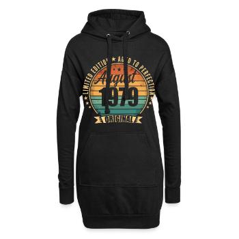 Vintage August 1979 Jubiläums-Limited Edition - Hoodie-Kleid - Schwarz - Vorne