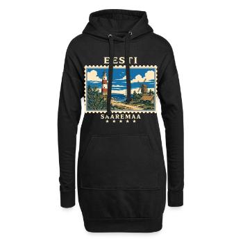 Estland Saaremaa Vintage Reisemarke - Hoodie-Kleid - Schwarz - Vorne