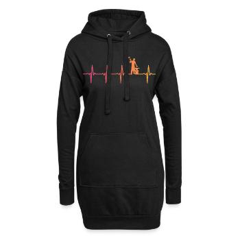 blacksmith Sunset metal hammer - Hoodie Dress - black - Front