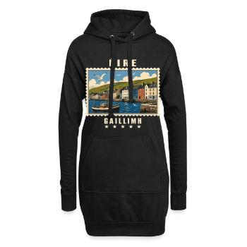 Irland Galway Vintage Reisemarke - Hoodie-Kleid - Schwarz - Vorne