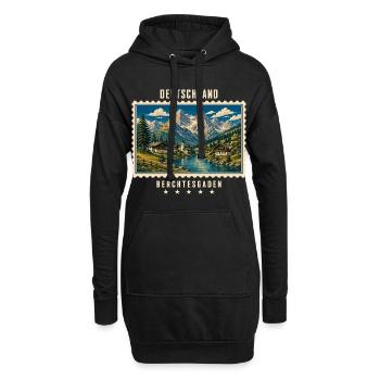 Deutschland Berchtesgaden Vintage Reisemarke - Hoodie-Kleid - Schwarz - Vorne