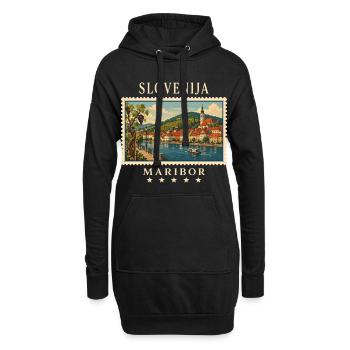Slovenia Maribor Vintage Travel Brand - Hoodie Dress - black - Front