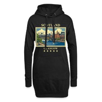 Schottland_Glasgow_Vintage_Reisemarke - Hoodie-Kleid - Schwarz - Vorne