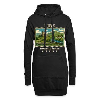 Irland Tipperary Vintage Reisemarke - Hoodie-Kleid - Schwarz - Vorne
