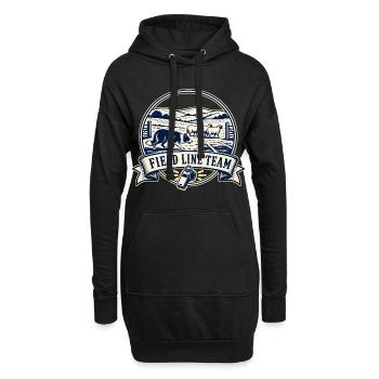 FIELD LINE TEAM Hund - Hoodie-Kleid - Schwarz - Vorne