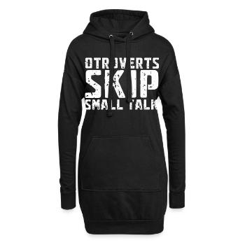 Conversations banales de Skippen Otroverted - Sweat-shirt à capuche long Femme - noir - Devant