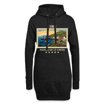 Irland Dingle Vintage Reisemarke - Hoodie-Kleid - Schwarz - Vorne