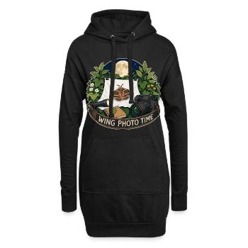 WING PHOTO TIME - Hoodie-Kleid - Schwarz - Vorne