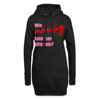 Beste Freundin Maus - Hoodie-Kleid - Schwarz - Vorne