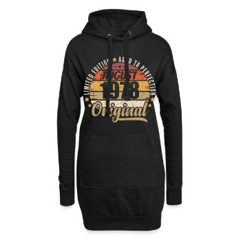 August 1978 Retro Vintage Geburtstag August 1978 - Hoodie-Kleid - Schwarz - Vorne