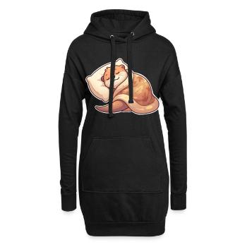 Sleeping Otter - Hoodie Dress - black - Front