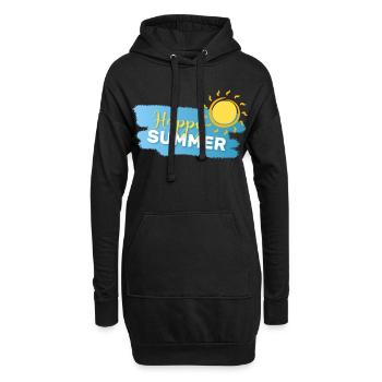 Summer Mode: ON - Hoodie Dress - black - Front