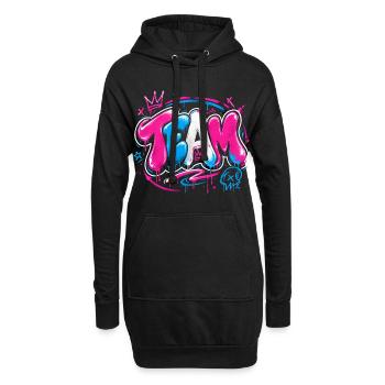 Équipe - Sweat-shirt à capuche long Femme - noir - Devant