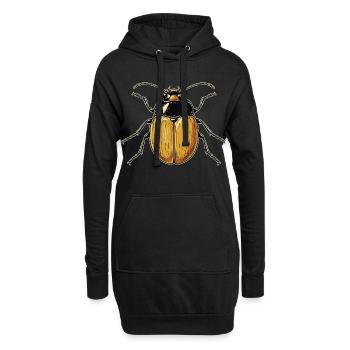 Scarabées, coléoptères de mai, douceurs, coléoptères des cerfs, insectes - Sweat-shirt à capuche long Femme - noir - Devant