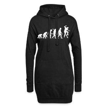 Skateboard Evolution Skateboard Skatboarder masculin et garçon - Sweat-shirt à capuche long Femme - noir - Devant