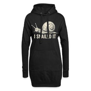 T-shirt cartoon Snailed It - Sweat-shirt à capuche long Femme - noir - Devant