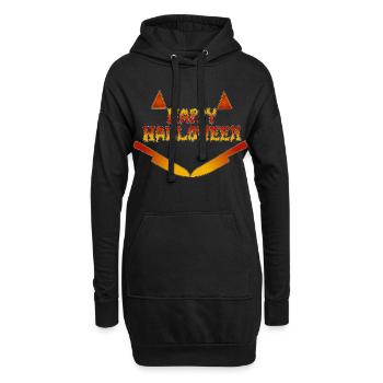 Joyeux Halloween Sourire drôle d’horreur - Sweat-shirt à capuche long Femme - noir - Devant