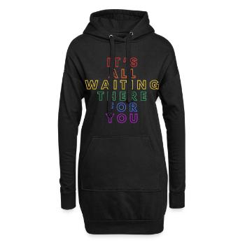 Tout est là qui t’attend – Citation de la chanson de Carla - Sweat-shirt à capuche long Femme - noir - Devant